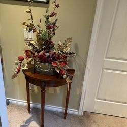 Mumbai Indian Made Semicircle Side Table with Free Decor