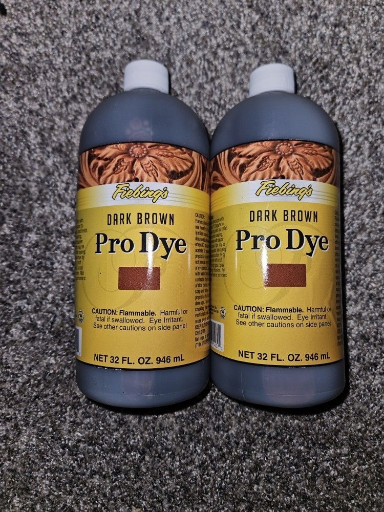 Fiebing's Pro Dye Dark Brown(2) 32oz - Professional Oil Dye for Leather