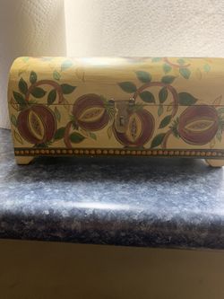 Fireside Decorative Hand Made India Wood Box 5” High 10”x 4”