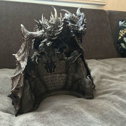 Skyrim, Special Edition, Dragon, Statue, And Base