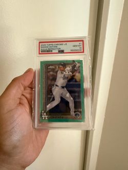 2025 topps chrome ohtani aqua refractor psa 10