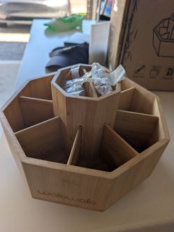 Walowalo Bamboo Desktop Organizer