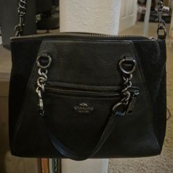 All Black Authentic COACH purse 
