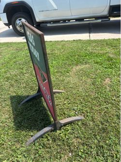 Vintage Cola-Cola Gas Today DS sidewalk sign
