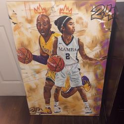 Kobe & Gianna Bryant Painting 