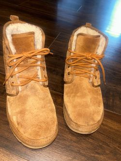 Uggs Chestnut Suede Lace-Up Shearling Boots