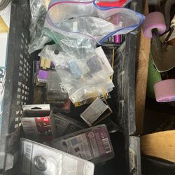 Nail Lot Basket And Miscallanious Screws And Fasteners 