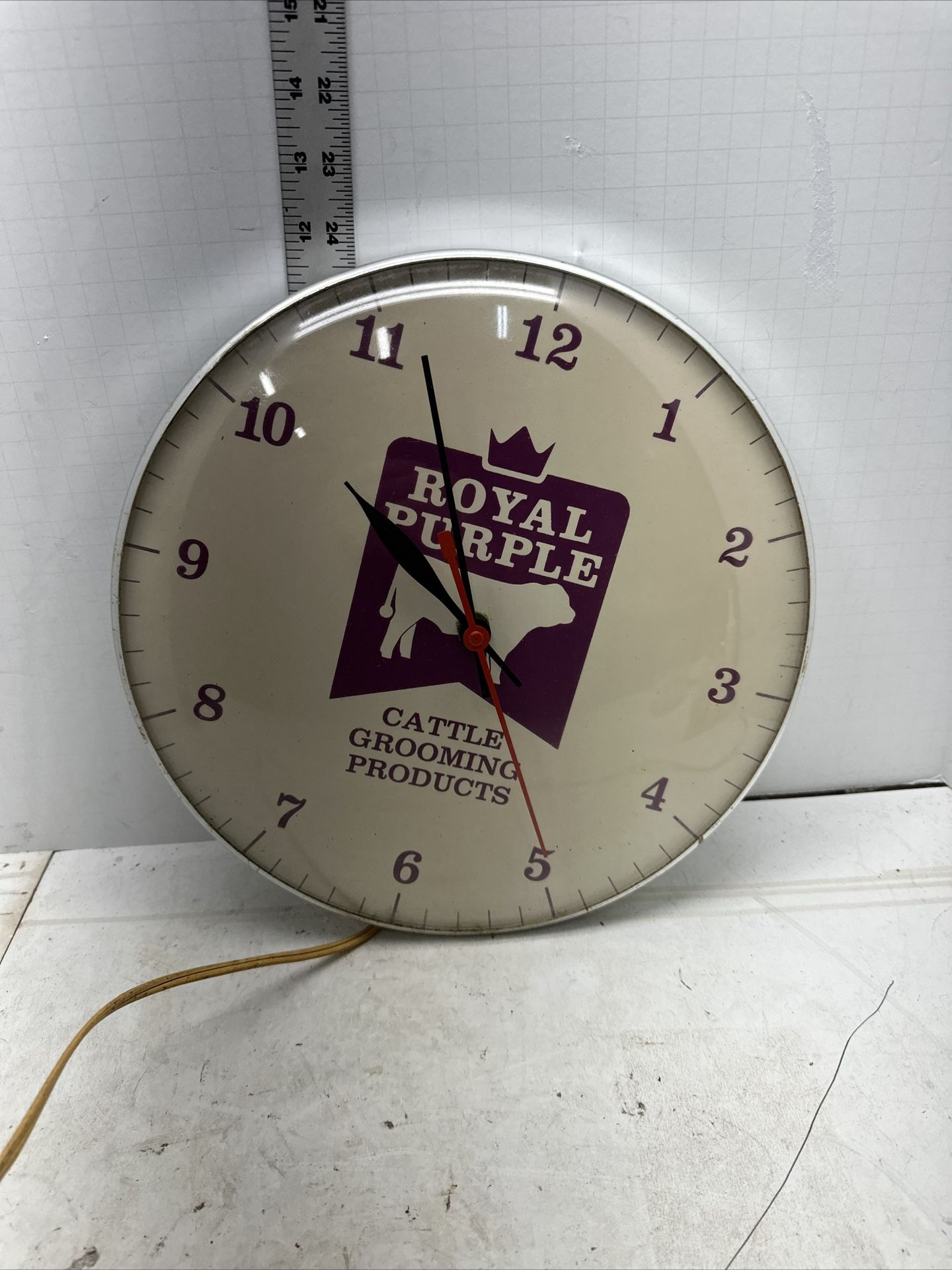 Vintage Royal Purple Paints Clock #04