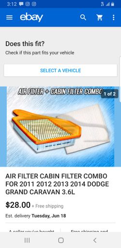 Dodge caravan filters