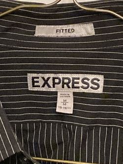 Men’s Express Black Size M Dress Shirt… Read Description 