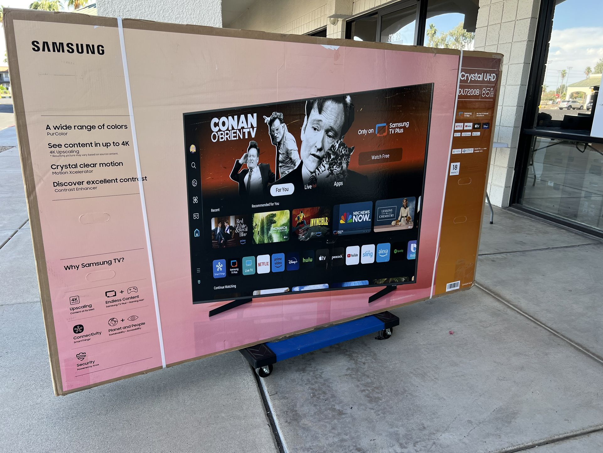 85 Tv Samsung Smart 4k HDTV In Box 6 Month Warranty. Free Delivery
