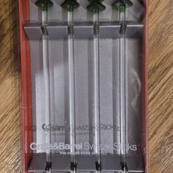 Christmas Tree Glass Swizzle Sticks