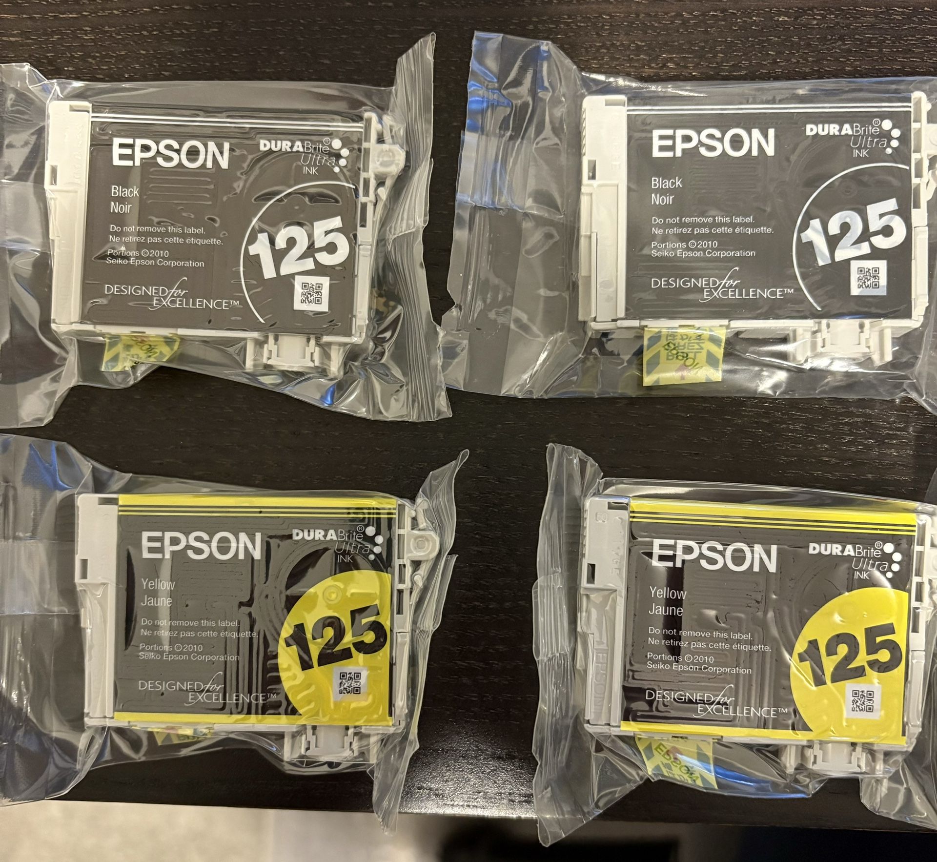 Epson Ink 125 Black And Yellow