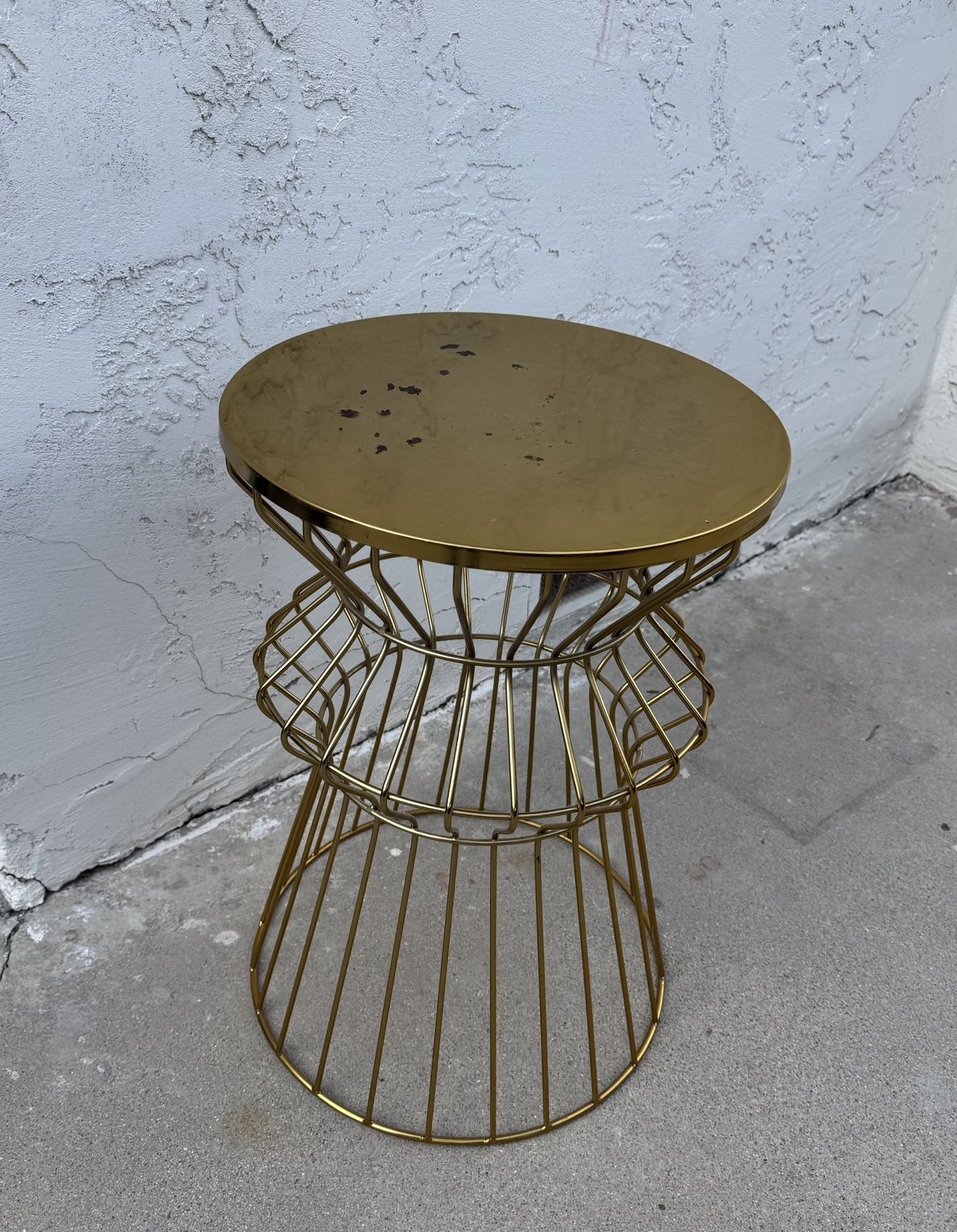 Gold End Table Small Accent Table By Threshold