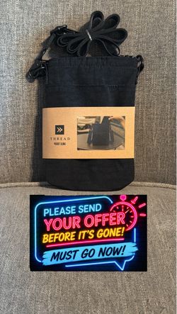 Thread Pocket Sling Bag Black