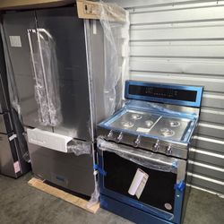 Combo Kitchen Aid Refrigerator Counter Depth And Gas Stove 