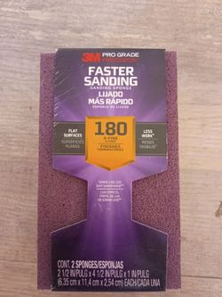 ⚒️🔨NEW 3M Pro Grade Precision Sanding Sponge 180 Grit 2-Pack NEW🔨⚒️