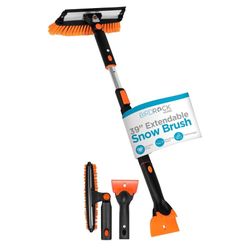 Snow MOOver 39" Extendable Snow Brush with Squeegee & Ice Scraper