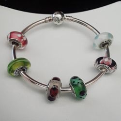 Sterling Silver Core Murano Glass  Beads BUNDLE