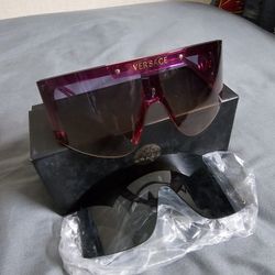 Versace Pink Oversized Unisex Sunglasses 