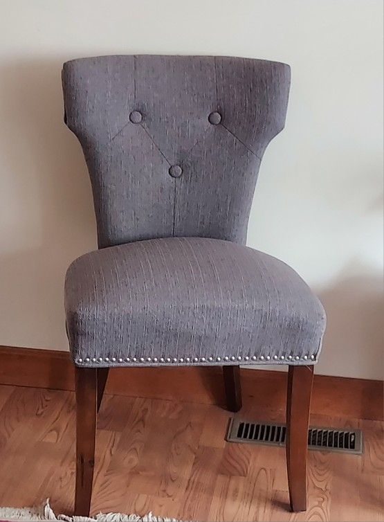 2 Gray Upholstered Chairs