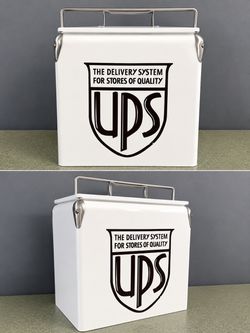 Vintage UPS metal cooler