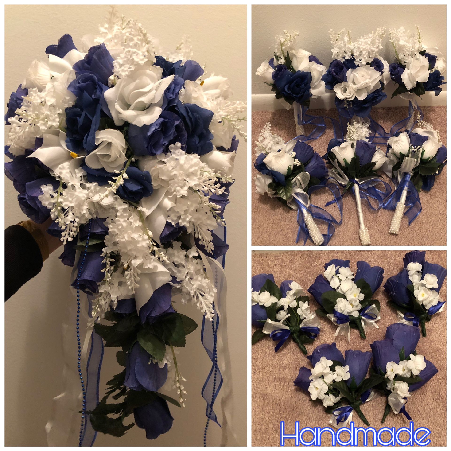 Handmade Wedding Bouquet Set of 24 Pieces