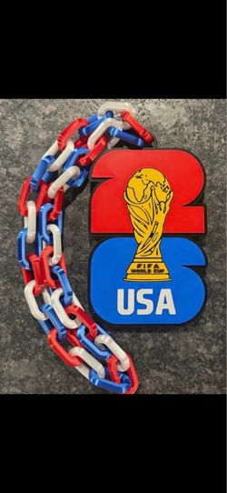 USA World Cup/ US Soccer/ Soccer/ Sports/ MLS/ USA/ World Cup/ Hype Chain/ Necklace