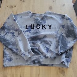 Lucky BRAND Boyfriend Crew Neck Sweatshirt L