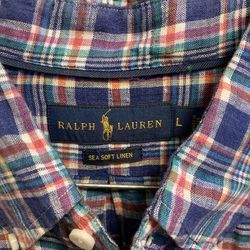 Men’s Ralph, Lauren Linen Shirt, Large, Like New 