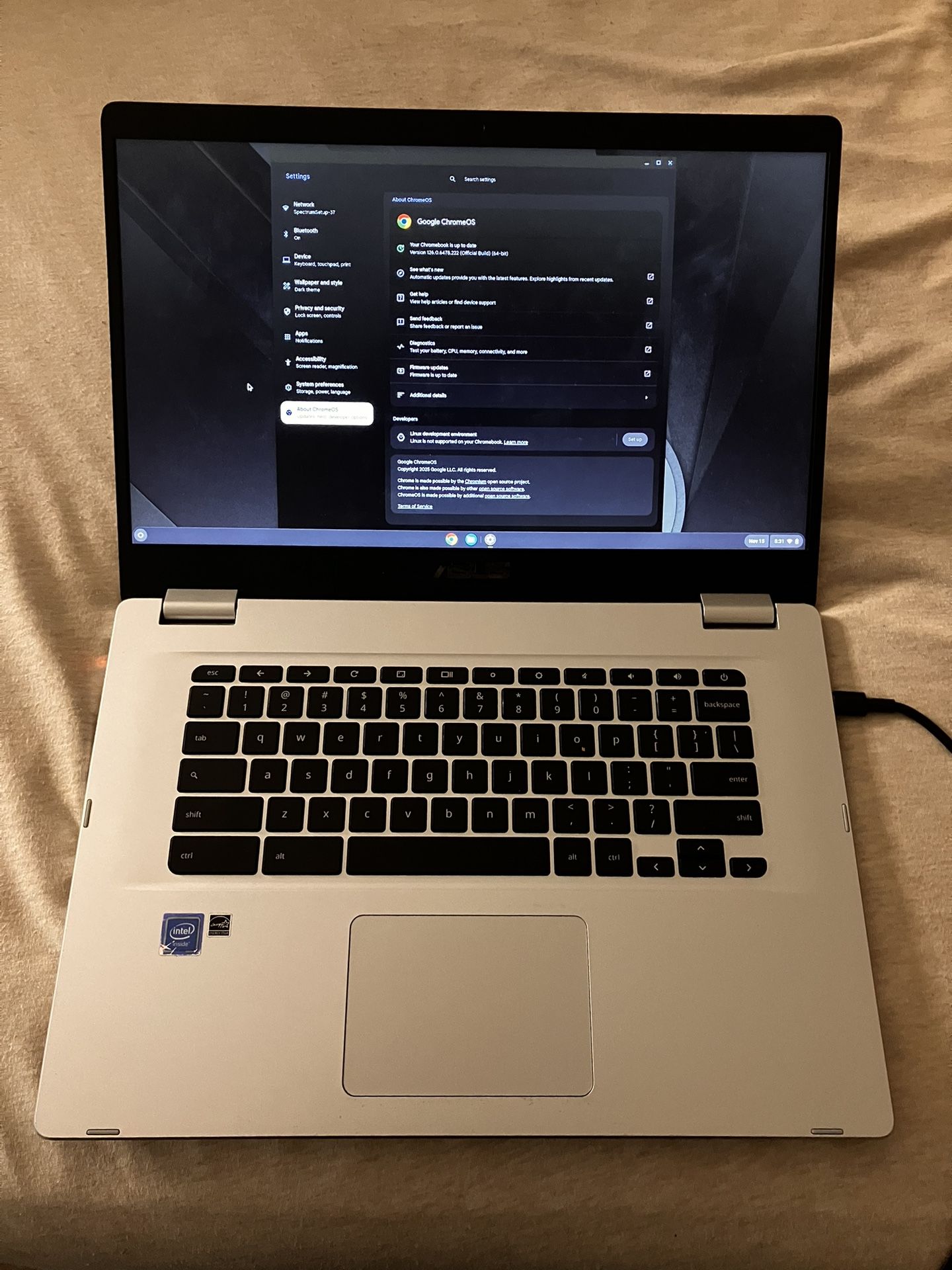 ASUS Chromebook + Charger (Good Condition)