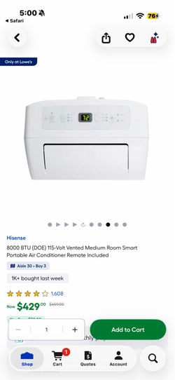 Hisense 8000 BTU PORTABLE AC