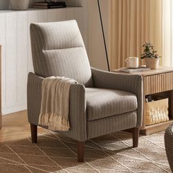 2103 STS Arthur Recliner Chair with 3 Positions, Accent Chair, Mid Century Modern Reading Chair, High Back Padded Support Comfy Sleeper Armchair (Jacq