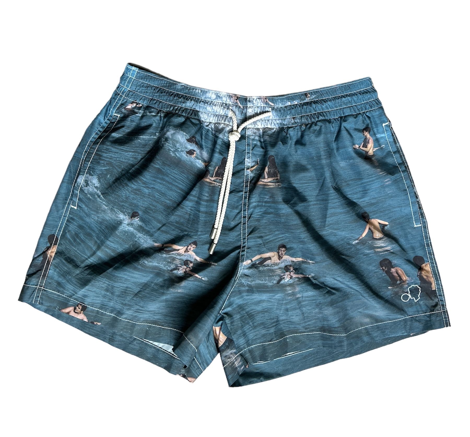 NWT Arrels Barcelona x Yosigo Olas Blue Classic Swim Shorts Size: M