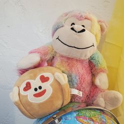 Stuffed Monkey With EMOJI MONKEY🐒