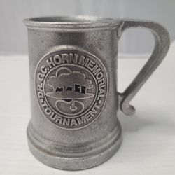 DR. G.C. HORN MEMORIAL TOURNAMENT Pewter Silver Metal Stein Mug  Souvenir Vintag
