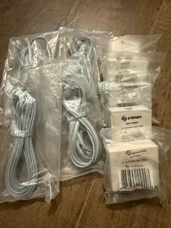 Steren 4C Tel Surface Jacks and Phone Cables Bundle