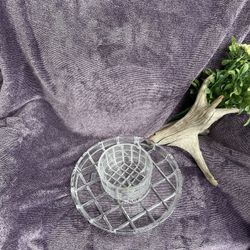 Toscany Crystal Chip & Dip Dishes