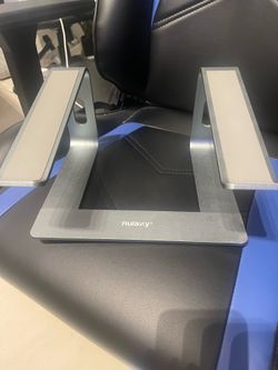 Nulaxy Vertical Laptop Stand, Dual Adjustable Dock (Holds Laptop + Tablet)