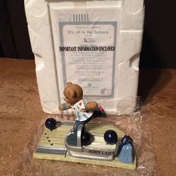 Teddy Lanes it's all in the delivery bowling figurine with COA