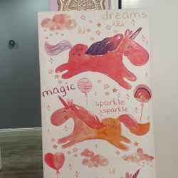 Canvas Unicorn 4’8 By 35 In