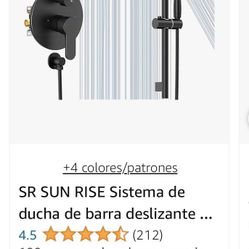 Sistema de ducha de barra deslizante de 12 pulgadas