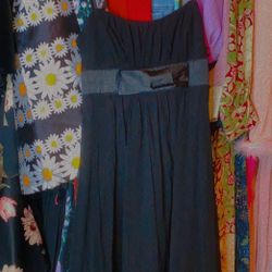 Y2k Black Knee Length Dress Size Small Fits Medium 