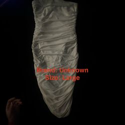 White bodycon halter dress - size L