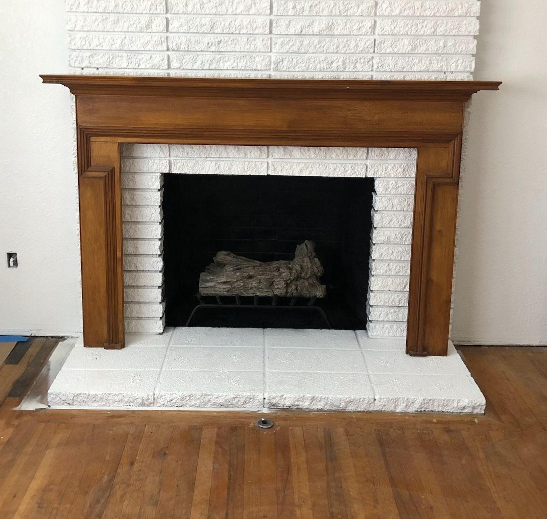 Vintage Wood Fireplace Mantel