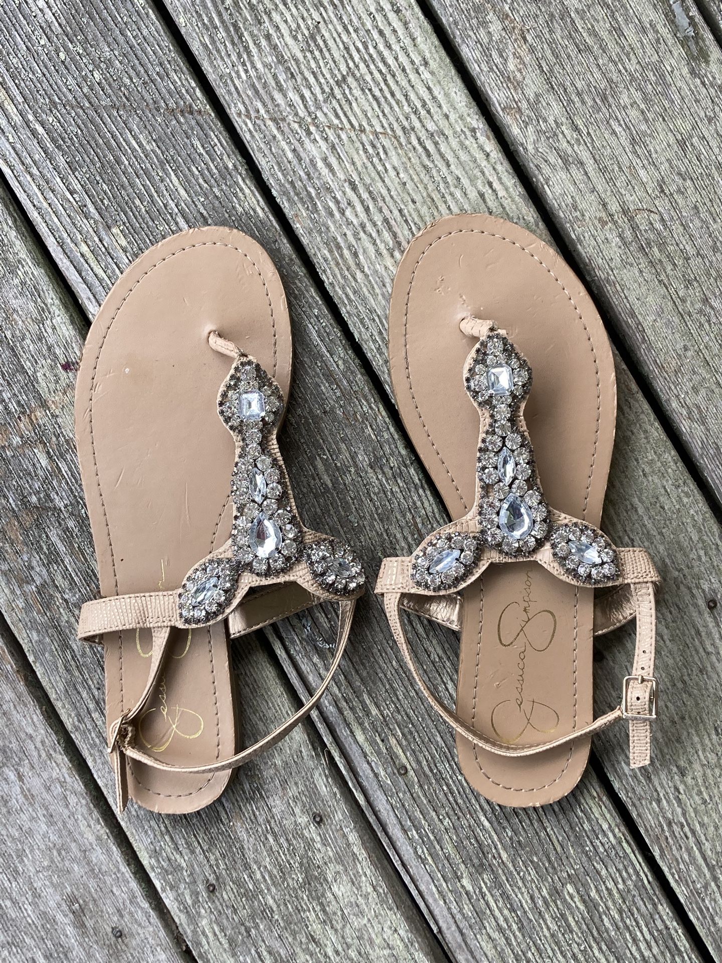 JESSICA SIMPSON Rhinestone Sandals Sz 6