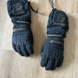 Vintage Black Grandoe Electro GCS heated gloves Ladies Size M