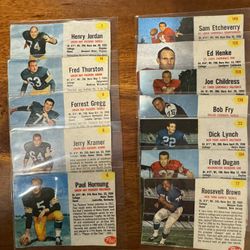 1962 Post Cereal Football Cards/Packers/Hornung