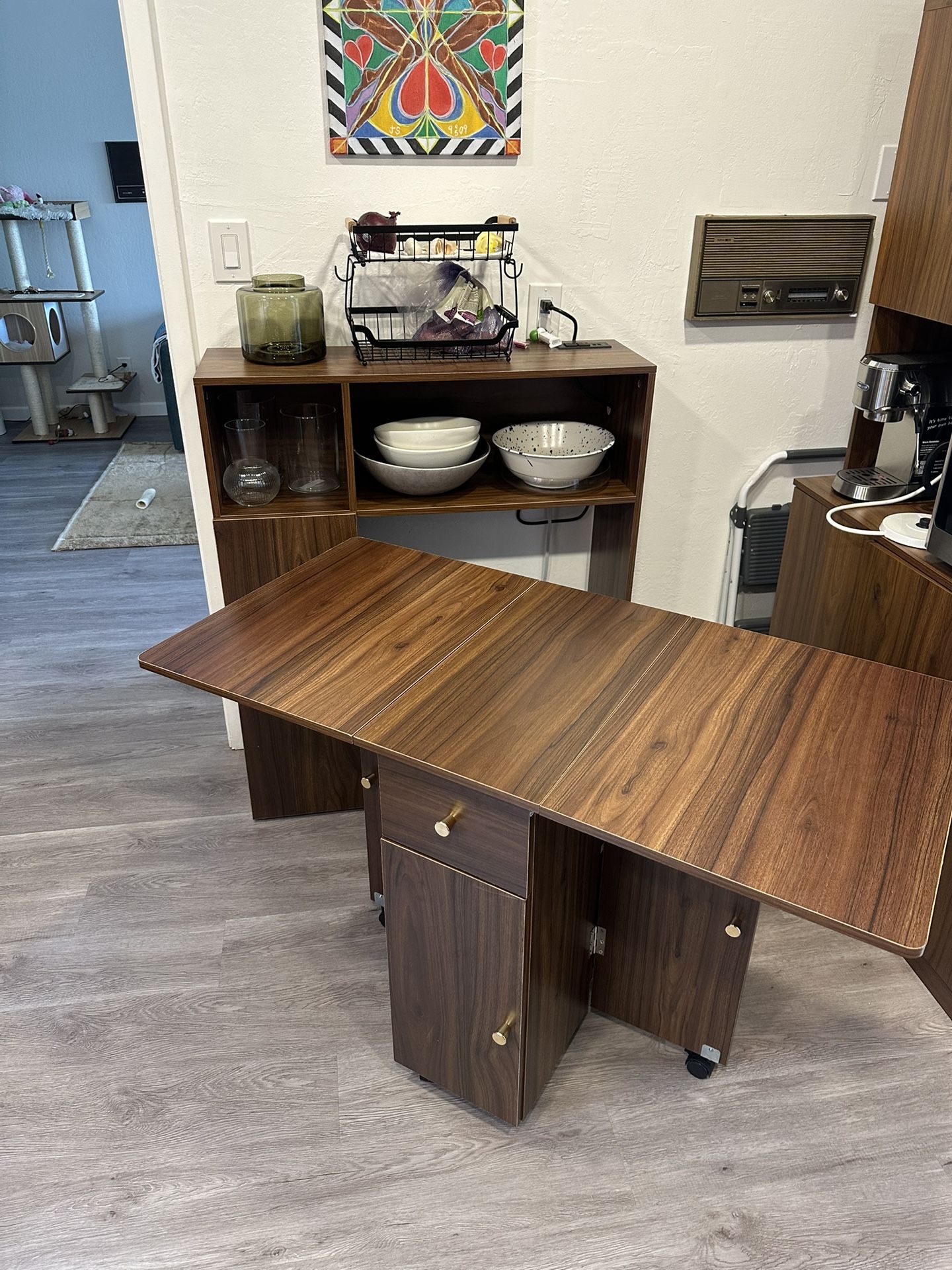 Kitchen Extendable Table & Storage Unit