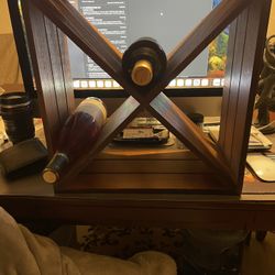4 Bottle Wood Wine Rack 